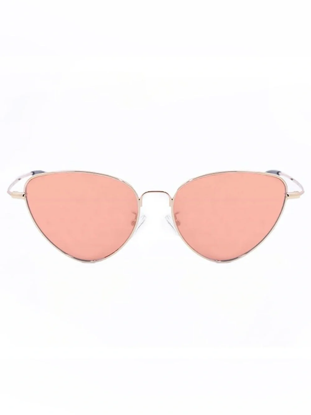 TOPFOXX FELINA ROSE GOLD FRAME MIRROR LENS CATEYE WOMENS SUNGLASSES NEW!